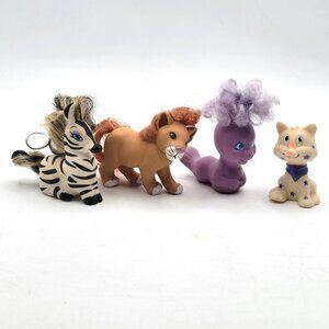 Vintage Rubber Animal 2" Figures - Darling Animal Friends Lovely Locks Lily Lion